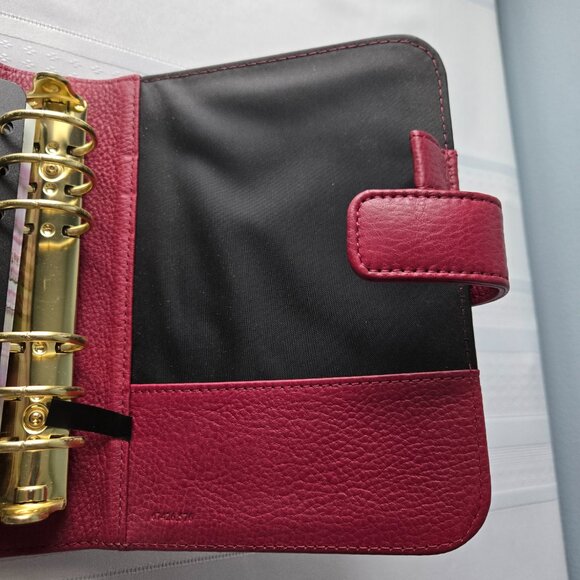 Franklin Covey Burgundy Rose Patterned Leather Day Planner 7 x 5 - Picture 8 of 8